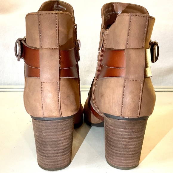 Madden NYC Driftt Side Zip Strappy Western Cowgirl Harness Ankle Boots size 8.5M - Picture 6 of 12